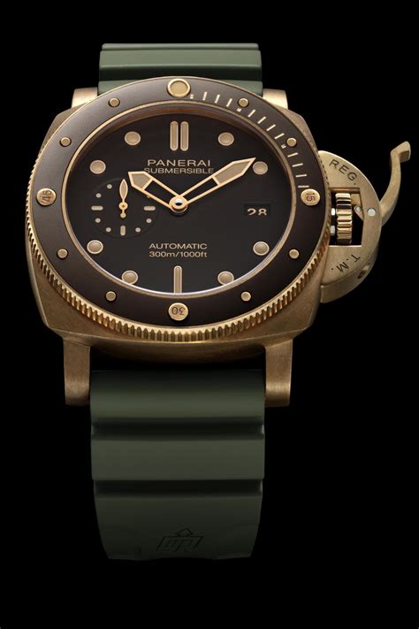 panerai bronzo 47|panerai submersible bronzo green dial.